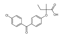 2-[4-(4-chlorobenzoyl)phenoxy]-2-methylbutanoic acid Structure