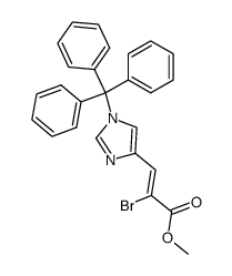 (Z)-2-bromo-3-(1-trityl-1H-imidazol-4-yl)acrylic acid methyl ester Structure