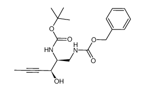 (2S,3S)-[2-(tert-butoxycarbonylamino)-3-hydroxy-hex-4-ynyl]-carbamic acid benzyl ester Structure