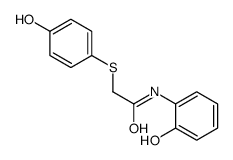 N-(2-hydroxyphenyl)-2-(4-hydroxyphenyl)sulfanylacetamide结构式