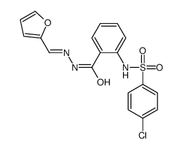 2-[(4-chlorophenyl)sulfonylamino]-N-(furan-2-ylmethylideneamino)benzamide结构式