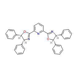 2,6-Bis((4R,5S)-4,5-diphenyl-4,5-dihydrooxazol-2-yl)pyridine Structure