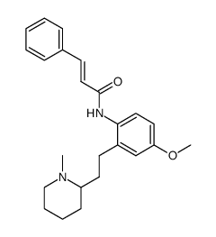 (E)-N-{4-Methoxy-2-[2-(1-methyl-piperidin-2-yl)-ethyl]-phenyl}-3-phenyl-acrylamide结构式