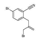 5-bromo-2-[2-(bromomethyl)prop-2-enyl]benzonitrile结构式