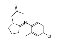 N-(4-chloro-2-methylphenyl)-1-(2-methylprop-2-enyl)pyrrolidin-2-imine结构式
