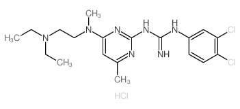 Guanidine,N-(3,4-dichlorophenyl)-N'-[4-[[2-(diethylamino)ethyl]methylamino]-6-methyl-2-pyrimidinyl]-,hydrochloride (1:2) picture