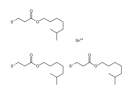 triisooctyl 3,3',3''-[(methylstannylidyne)tris(thio)]trispropionate structure