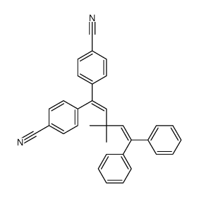4-[1-(4-cyanophenyl)-3,3-dimethyl-5,5-diphenylpenta-1,4-dienyl]benzonitrile Structure