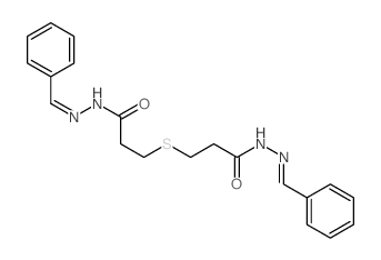 Propanoic acid,3,3'-thiobis-, 1,1'-bis[2-(phenylmethylene)hydrazide]结构式