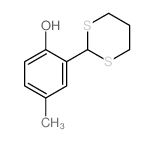 2-(1,3-dithian-2-yl)-4-methyl-phenol结构式