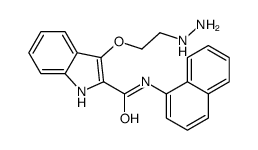 3-(2-hydrazinylethoxy)-N-naphthalen-1-yl-1H-indole-2-carboxamide结构式