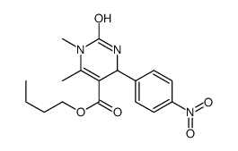 butyl 3,4-dimethyl-6-(4-nitrophenyl)-2-oxo-1,6-dihydropyrimidine-5-carboxylate结构式