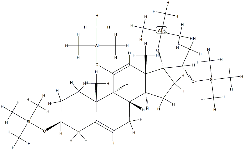 (20S)-3β,11,17,20-Tetrakis(trimethylsiloxy)pregna-5,11-diene结构式