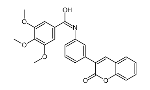 3,4,5-trimethoxy-N-[3-(2-oxochromen-3-yl)phenyl]benzamide Structure