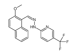 N-[(E)-(2-methoxynaphthalen-1-yl)methylideneamino]-5-(trifluoromethyl)pyridin-2-amine结构式