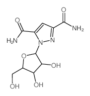 1-[3,4-dihydroxy-5-(hydroxymethyl)oxolan-2-yl]pyrazole-3,5-dicarboxamide结构式