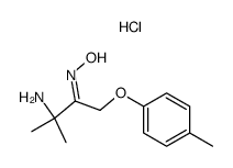 3-amino-1-(p-methyl)phenoxy-3-methylbutan-2-one oxime hydrochloride Structure