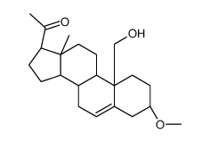 1-[(3S,8S,9S,10S,13S,14S,17S)-10-(hydroxymethyl)-3-methoxy-13-methyl-2,3,4,7,8,9,11,12,14,15,16,17-dodecahydro-1H-cyclopenta[a]phenanthren-17-yl]ethanone结构式