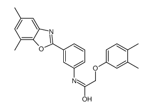 Acetamide, N-[3-(5,7-dimethyl-2-benzoxazolyl)phenyl]-2-(3,4-dimethylphenoxy)- (9CI) Structure