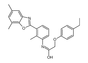 Acetamide, N-[3-(5,7-dimethyl-2-benzoxazolyl)-2-methylphenyl]-2-(4-ethylphenoxy)- (9CI)结构式