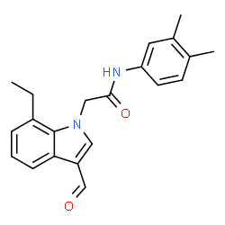 1H-Indole-1-acetamide,N-(3,4-dimethylphenyl)-7-ethyl-3-formyl-(9CI)结构式