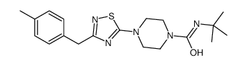 N-tert-butyl-4-[3-[(4-methylphenyl)methyl]-1,2,4-thiadiazol-5-yl]piperazine-1-carboxamide Structure