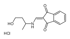 2-[(4-hydroxybutan-2-ylamino)methylidene]indene-1,3-dione,hydrochloride结构式