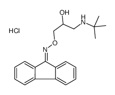 1-(tert-butylamino)-3-(fluoren-9-ylideneamino)oxypropan-2-ol,hydrochloride Structure