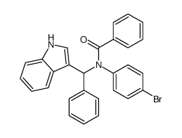 N-(4-bromophenyl)-N-[1H-indol-3-yl(phenyl)methyl]benzamide Structure