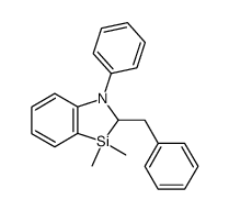 2-benzyl-3,3-dimethyl-1-phenyl-2,3-dihydro-1H-benzo[1,3]azasilole Structure