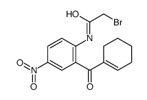 2-bromo-N-[2-(cyclohexene-1-carbonyl)-4-nitrophenyl]acetamide结构式