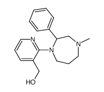 1-(3-hydroxymethylpyridyl-2)-4-methyl-2-phenyl-2,3,4,5,6,7-hexahydro-1H-1,4-diazepine结构式