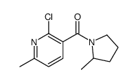 (2-chloro-6-methylpyridin-3-yl)-(2-methylpyrrolidin-1-yl)methanone Structure