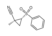 Z-1-cyano-1-methyl-2-(phenylsulfonyl)cyclopropane结构式