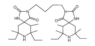 7,9,7',9'-tetraethyl-6,7,9,6',7',9'-hexamethyl-3,3'-butane-1,4-diyl-bis-1,3,8-triaza-spiro[4.5]decane-2,4-dione结构式