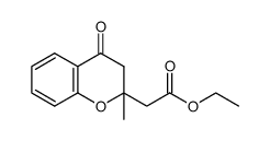 ethyl 2-(2-methyl-4-oxochroman-2-yl)acetate结构式