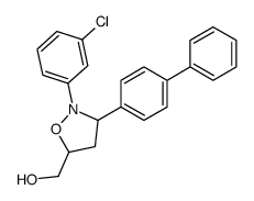 [2-(3-chlorophenyl)-3-(4-phenylphenyl)-1,2-oxazolidin-5-yl]methanol结构式