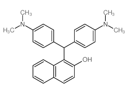 1-[bis(4-dimethylaminophenyl)methyl]naphthalen-2-ol结构式