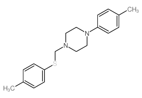 Piperazine,1-(4-methylphenyl)-4-[[(4-methylphenyl)thio]methyl]- Structure