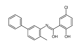 5-chloro-2-hydroxy-N-(2-methyl-5-phenylphenyl)benzamide结构式