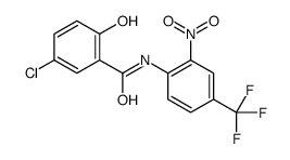 5-chloro-2-hydroxy-N-[2-nitro-4-(trifluoromethyl)phenyl]benzamide结构式