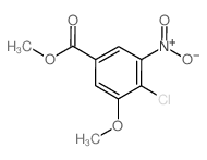 4-氯-3-甲氧基-5-硝基苯羧酸甲酯结构式