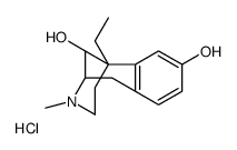 6-ethyl-3-methyl-1,2,3,4,5,6-hexahydro-2,6-methanobenzo[d]azocine-8,11-diol hydrochloride结构式