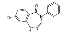 8-chloro-4-phenyl-1H-1,2,4-benzotriazepin-5-one结构式