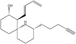 (2R,6R,7α,8β)-7-[(Z)-1,3-Butadienyl]-2-(4-pentynyl)-1-azaspiro[5.5]undecan-8-ol结构式