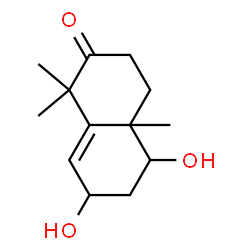 2(1H)-Naphthalenone, 3,4,4a,5,6,7-hexahydro-5,7-dihydroxy-1,1,4a-trimethyl- (9CI) structure