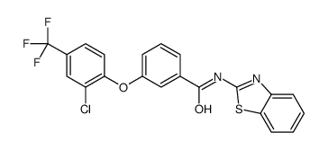 N-(1,3-benzothiazol-2-yl)-3-[2-chloro-4-(trifluoromethyl)phenoxy]benzamide结构式