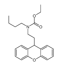ethyl N-butyl-N-[2-(9H-xanthen-9-yl)ethyl]carbamate Structure