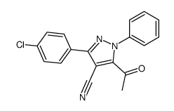 5-acetyl-3-(4-chlorophenyl)-1-phenylpyrazole-4-carbonitrile Structure