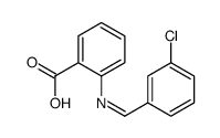 2-[(3-chlorophenyl)methylideneamino]benzoic acid Structure